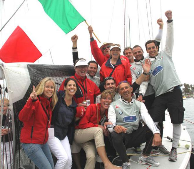 Ferrarese’s crew and friends celebrate - Congressional Cup 2013 © Rich Roberts